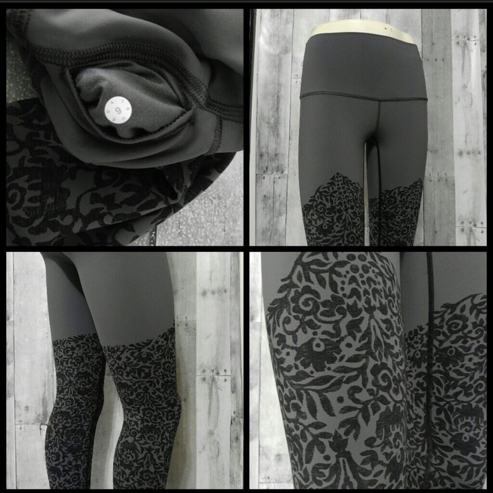 🦄 Lululemon Nulux Wunder Under Leggings Oh La Lace - Picture 2 of 2